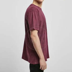 Camiseta informal de 100% algodón con lavado ácido para hombre, ropa de calle con impresión personalizada, tela de punto directa de fábrica para un aspecto genial - Product Image 3