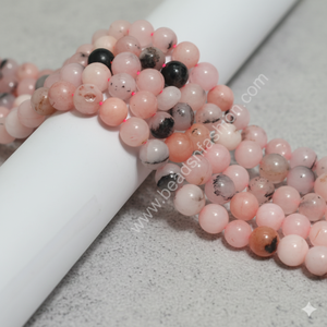 Wholesale Natural <b>Jade</b> Pink Opal Gemstone Beads Round Size 8mm for Diy Jewelry Making Beadsnfashion - Product Image 4
