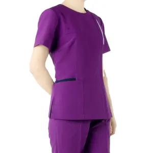 Set di uniformi mediche da donna con scollo a o tute da infermiere ospedaliere uniformi da infermiere modelli uniformi da ospedale di migliore qualità