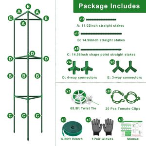 Heavy-Duty Garden <b>Tomato</b> Cage & Climbing <b>Plant</b> Support Trellis Kit - Product Image 6