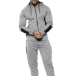 Venta al por mayor de 2 piezas de gimnasio para hombres chándal impreso sudaderas con capucha 100% algodón sin costuras impreso chándal para deportes - Product Image 2
