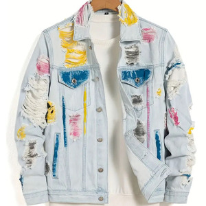 Chaqueta Vaquera de Manga Larga para Hombre, Estilo Nuevo, Informal, Urbana, de Invierno, de Secado Rápido, al por Mayor - Product Image 1