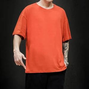 Nouveau été hommes t-shirt mode solide t-shirt hommes surdimensionné Hip Hop à manches courtes décontracté coton hommes Streetwear haut t-shirts - Product Image 2