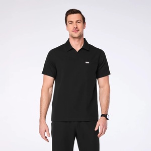 เสื้อคอโปโลทางการแพทย์ผ้าสำหรับเครื่องแบบโรงพยาบาลผู้ชายมีกระเป๋าด้านข้างชุดผ่าตัด - Product Image 1