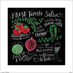 Lily & Val Art Print Fresh Tomato Salsa Design de plaque élégant - Product Image 1