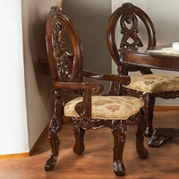 Ensemble de table à manger de luxe artisanal en teck massif, 9 pièces, mobilier moderne, chaises rembourrées, maison, appartement, hôtel, bois de Java