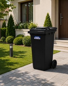 Contenedor de Basura y Reciclaje de Plástico Negro de 120L, de Alta Calidad, Ecológico, para Exteriores, con la Mejor Capacidad, en Oferta - Product Image 3