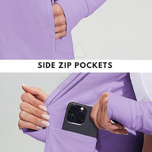 Chaqueta de golf para mujer, calidad premium, cuello alto, tejida, ecológica, transpirable, para golf al aire libre, entrenamiento, práctica, uso casual - Product Image 2