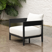 Ensemble de canapés et fauteuils d'extérieur en aluminium durable pour hôtel et villa, personnalisable OEM