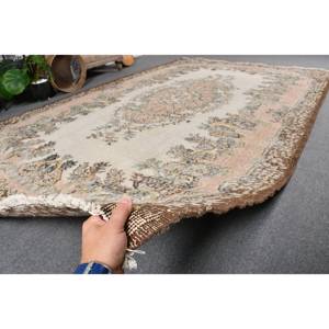 พรมสไตล์ตุรกีโบราณขนาดใหญ่6.2x9.9ฟุตลายปะต่อสีน้ำตาลเบจคลาสสิกน้ำยางวัสดุขนสัตว์สำหรับห้องนอนห้องโถง - Product Image 5