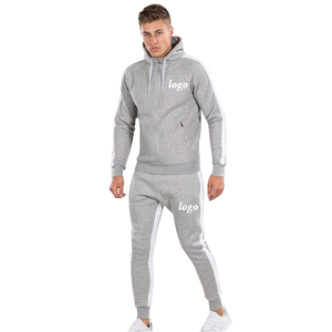 Conjunto de sudadera y pantalones de chándal en blanco 100% algodón French Terry Hoodie Hombres Oversized Boxy Fit Hoodies Chándal - Product Image 2