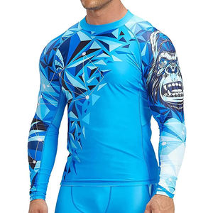 Rashguard de manga larga para hombre, ropa interior de compresión de secado rápido, transpirable, BJJ Rush, ropa deportiva para gimnasio - Product Image 4