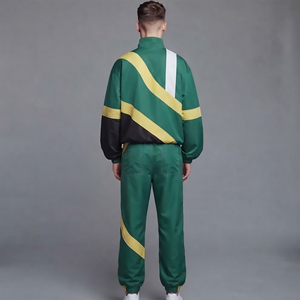 Sudadera con capucha y pantalones deportivos de nailon personalizados para hombre, con logo impreso en DTF, conjunto de 2 piezas para streetwear. - Product Image 6