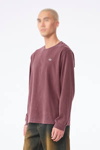 เสื้อยืดแขนยาวคอกลมผ้าคอตตอนเจอร์ซีย์แบบซักแล้ว สีชมพูอมเทา สำหรับทุกเพศ ขายส่ง ระบายอากาศได้ดี สไตล์ลำลอง รับผลิตแบบ OEM - Product Image 3