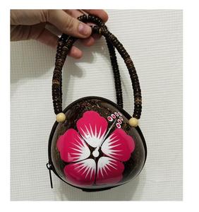 Bolso de mano de estilo Vintage de alta calidad para mujer, respetuoso con el medio ambiente, agua, cáscara de coco, cierre de cremallera, decoración dorada 99, venta al por mayor de Vietnam - Product Image 3