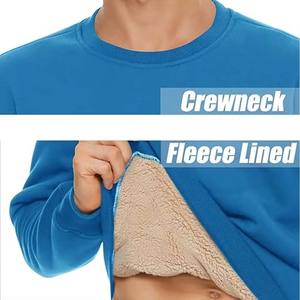 Pulls chauds et épais d'automne-hiver pour hommes Sweat-shirt décontracté doublé en Sherpa Vêtements de sport - Product Image 5