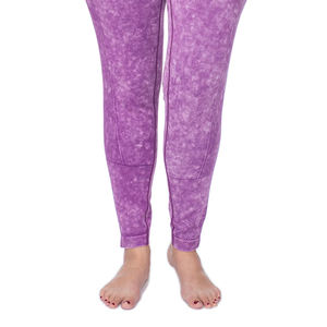 Mallas de cintura alta para mujer, mallas de tinte de corbata, pantalones de Yoga de punto elásticos suaves, mármol lavado, hueco sin costuras - Product Image 4