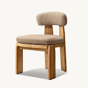 Silla sin brazos de madera de teca, equipada con espuma suave para uso en exteriores, duradera y resistente a la putrefacción. - Product Image 4