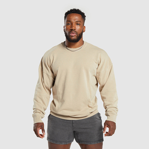 Personalizado al por mayor de gran tamaño gimnasio cuello redondo sudaderas hombres cuello redondo sudadera para la venta en línea - Product Image 1