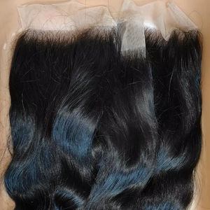 Fermeture de cheveux humains bruts vierges oreille à oreille 4x4 5x5 7x7 HD dentelle frontale mince pour fermeture de dentelle transparente suisse pour le tressage - Product Image 1