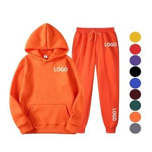 Trajes de chándal de algodón 2024 XL bordado personalizable transpirable cálido suave sudaderas con capucha para la temporada de invierno Jogging ecológico - Product Image 1
