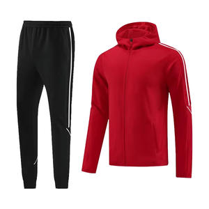 Ensemble de jogging de sport unisexe de haute qualité avec logo personnalisé Survêtement d'entraînement imprimé lourd pour hommes Survêtement d'hiver à rayures latérales - Product Image 3