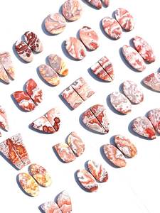 Natural Rosita Jasper Gemstone Par Lote Venta Al Por Mayor Cabujón Alta Calidad - Product Image 3