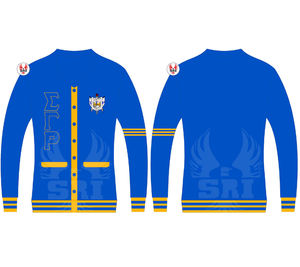 Cárdigans Acrílicos Bordados para Mujer de la Hermandad Sigma Gamma Rho |   Suéter Cárdigan Acrílico Personalizado Sublimado para Mujer, Diseño de Hermandad - Product Image 1