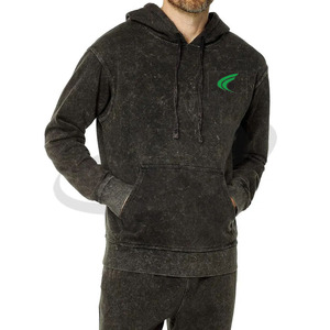 Conjunto de Ropa Deportiva de Dos Piezas con Capucha, Estilo Urbano, Lavado Ácido, Color Personalizado, de Alta Calidad para Hombre - Product Image 3