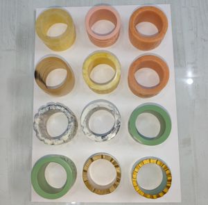 ชุดแหวนผ้าเช็ดปากทรงกลมทำจากเรซินและหลายสีเครื่องใช้บนโต๊ะอาหารสำหรับร้านอาหารเครื่องใช้ในการออกแบบที่ดีที่สุดสำหรับบ้านและห้องครัว - Product Image 5