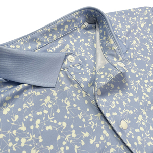 Chemises de golf personnalisées exclusives à séchage rapide en polyester/coton, service OEM, design brodé sur le devant, coupe classique, tricotées pour hommes - Product Image 4