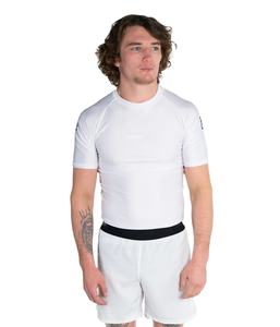 Camiseta Deportiva de Manga Corta para Hombre, Transpirable, Ecológica, 100% Poliéster, de Secado Rápido, Elástica, para Natación - Product Image 1