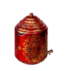 Dispensador de agua de cobre puro más vendido para el hogar Hotel y restaurante Beneficios de cobre para la salud Diseño moderno Fiesta Drinkware - Product Image 4