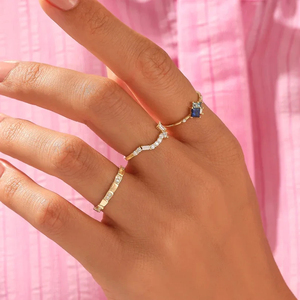 Bague de mariage alternative en argent 925 délicat, taille ronde, sertie de pierres de laboratoire, haute brillance, style luxueux, cadeau pour femme - Product Image 6