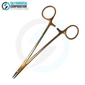 Disponible en acier inoxydable extra-fort résistant de porte-aiguille de TC de couleur de cuivre pour les tissus épais et l'usage chirurgical vétérinaire - Product Image 5