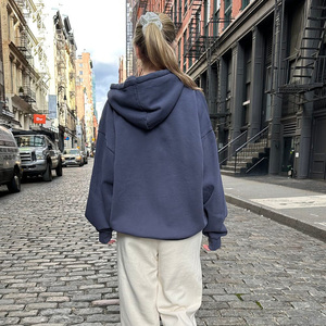 Sudadera con capucha informal con cremallera para mujer OEM con impresión de logotipo de material transpirable de ajuste personalizado y marca de etiqueta privada - Product Image 5