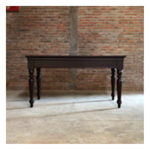 Mesa Consola Clásica de Caoba, Mueble Sofisticado para Entrada con Construcción de Madera Sólida - Product Image 3