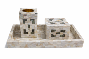 Juego de Bandejas para Servir con Incrustaciones de Resina para Quemador de Bakhoor Madkhan Oud, Artesanía Moderna de Lujo para Mesa de Cocina, 10x12 Pulgadas - Product Image 3