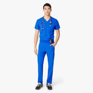 Elegante uniforme de enfermera activo de secado rápido y transpirable tela vaquera ligera suave y cómodo conjunto de fregado - Product Image 2