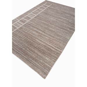 Alfombra de Lana Tejida a Mano en Gris y Negro, Alfombra Rectangular de Yute a Rayas para Pasillo, Técnica de Tejido Plano para Dormitorio y Sala de Estar - Product Image 2