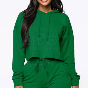 Sudadera con Capucha Corta para Mujer, Antiarrugas, Transpirable, con Logotipo Personalizado en la Parte Delantera, Estilo Casual Urbano, OEM - Product Image 5