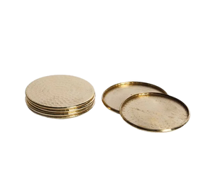 Posavasos de oro redondos de Metal para té y café para bebidas con posavasos de Metal de calidad elegante para posavasos, juegos de 2 uds - Product Image 1