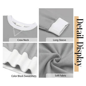 Sweat-shirt en coton pour femme, coupe ample, épaules tombantes, pull respirant, vêtements décontractés avec impression de logo personnalisé et service OEM - Product Image 6