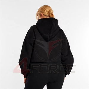 Sudadera Corta de Moda para Mujer, 470 GSM, Felpa de Algodón Gruesa, Informal, para Invierno, Estilo Urbano, Fabricante y Proveedor OEM - Product Image 6