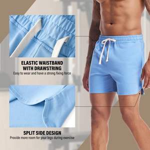 Pantalones Cortos de Cintura Alta para Hombre, Hechos a Medida, Ecológicos, de Algodón, con Cordón Ajustable, con su Propio Logotipo, de Secado Rápido, Transpirables y Antiarrugas - Product Image 4