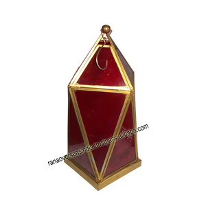High Quality Unique Design Wedding Party Christmas Decorative Metal and <b>Glass</b> Hanging <b>Lantern</b> Available in Various Design - Product Image 2