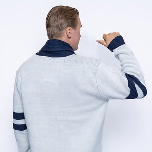 Suéter cárdigan de punto de colores y bordado de nuevo diseño personalizado al por mayor para suéter universitario de fraternidad de hermandad - Product Image 4