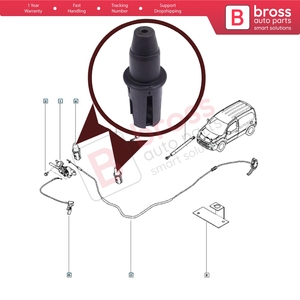 BSP972 <b>Engine</b> Bonnet <b>Hood</b> Adjuster Prop Holder Wedge Rubber Stop 540505076R For Kangoo MK2 - Product Image 5