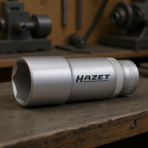 Hazet 3/8'' Long Metric Square 6-Point <b>Socket</b> with Traction Profile - Product Image 3