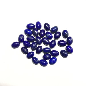 Vente en gros 6x8mm naturel AAA qualité Lapis Lazuli pierre précieuse bonne couleur cabochon ovale en vrac pierre de haute qualité calibré à la chaleur IGI - Product Image 2